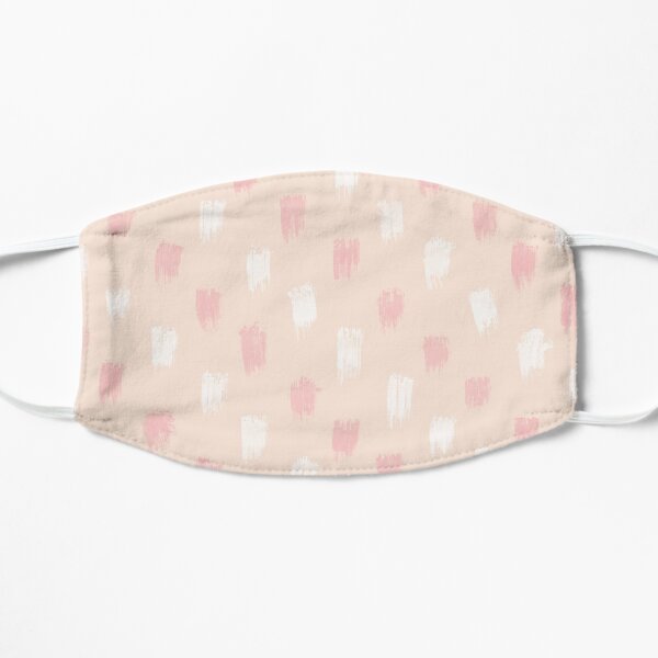 Blush Scandi dot stripes Flat Mask
