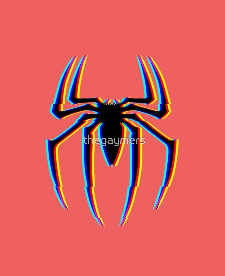 Spider-Man Glitch Logo (red background)