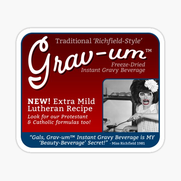 Grav-um Freeze Dried Instant Gravy Beverage Sticker