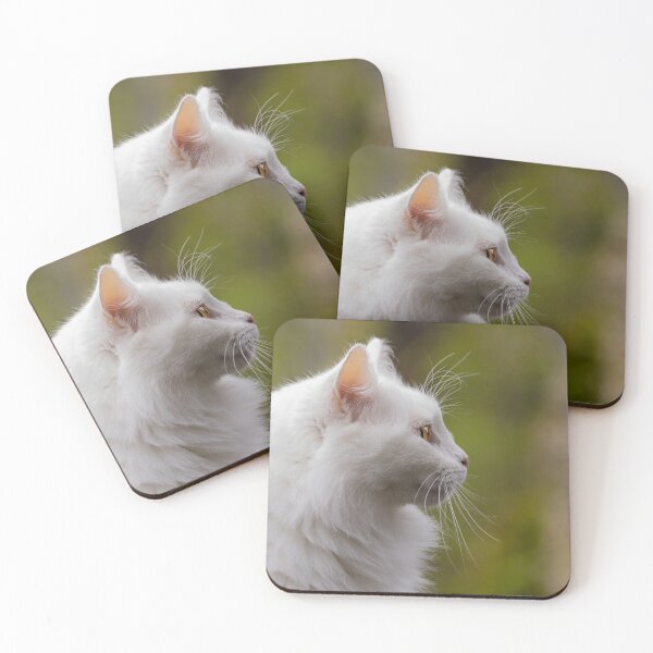 Item preview, White cat with yellow eye. designed and sold by AylaHarbich.