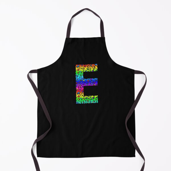 Item preview, The Letter E - Monogram in Dark Rainbow Leopard Print designed and sold by Bumblefuzzies.