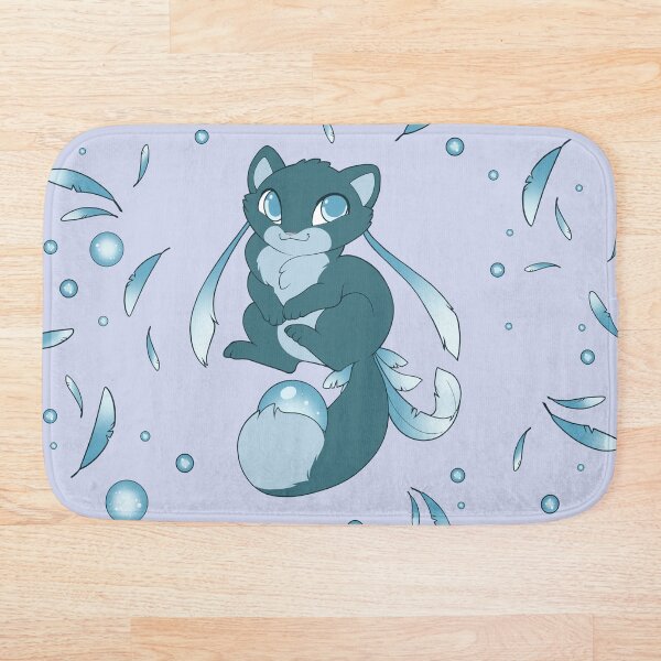 Cute Baby Ferret (Winter) Bath Mat