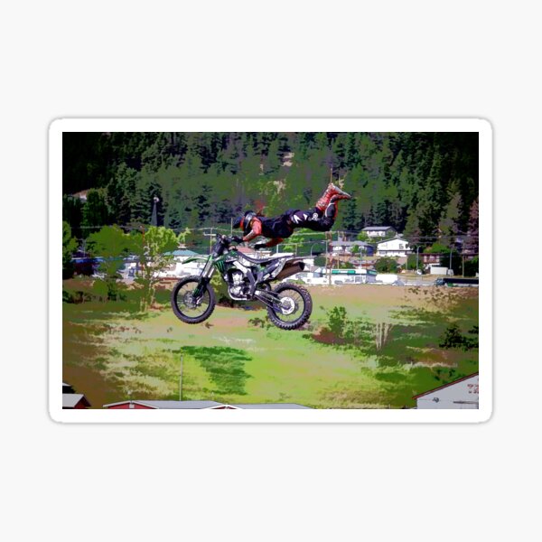 Motocross Stunt Rider Sticker for Sale by anandariki