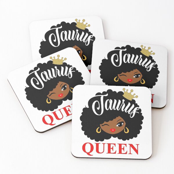 Item preview, Black Queen Birthday Taurus Zodiac Gift Red Lips Afro Diva  Winking Eye Taurus Queen designed and sold by Black Queens.