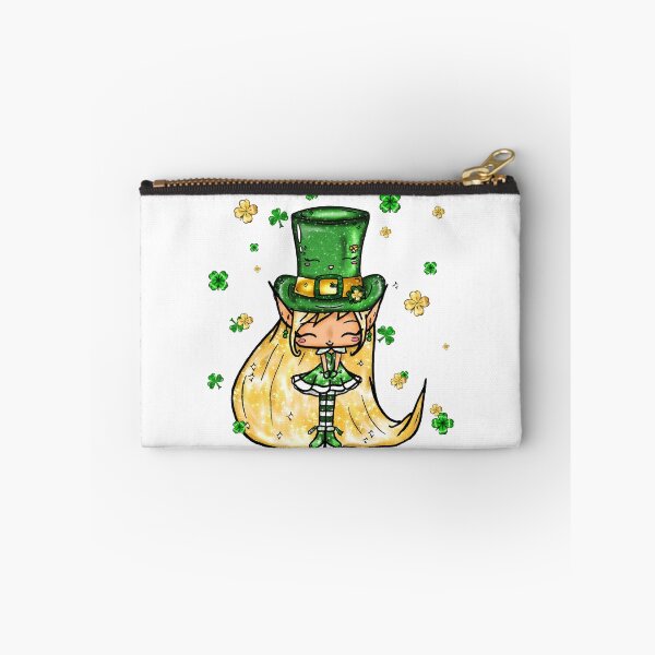 Item preview, St Patrick Day Chibi Elf Leprechaun Green Blonde Clover Luck designed and sold by Jolly-Yosei.
