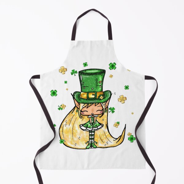 Item preview, St Patrick Day Chibi Elf Leprechaun Green Blonde Clover Luck designed and sold by Jolly-Yosei.