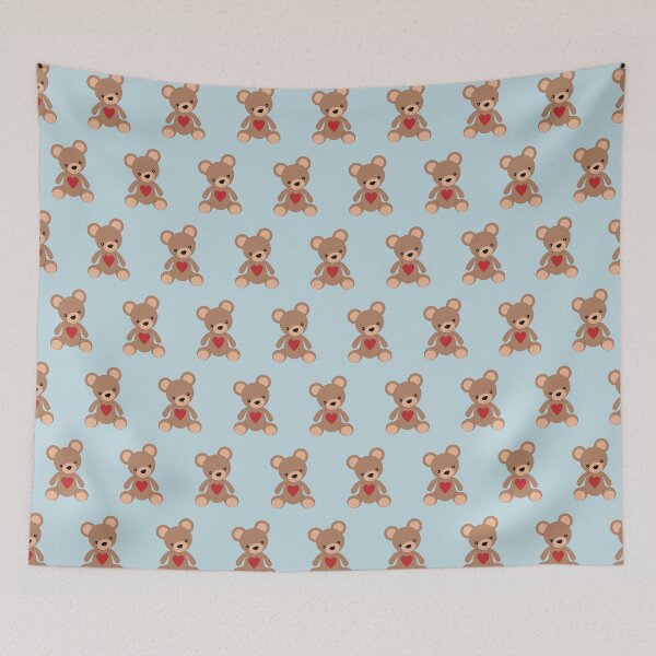 Item preview, Cute toy bear with love heart pattern designed and sold by EngineerGoC.