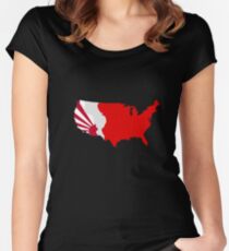 The Man in the High Castle Map Women's Fitted Scoop T-Shirt