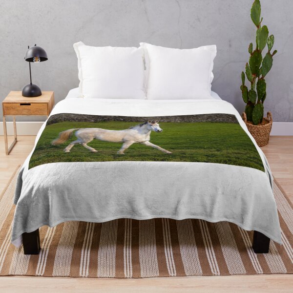 Item preview, Caballo blanco corriendo libremente sobre la hierba verde. designed and sold by AylaHarbich.