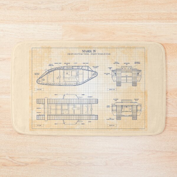 Item preview, MARK IV Tank (Old Blue Grid) designed and sold by BGALAXY.