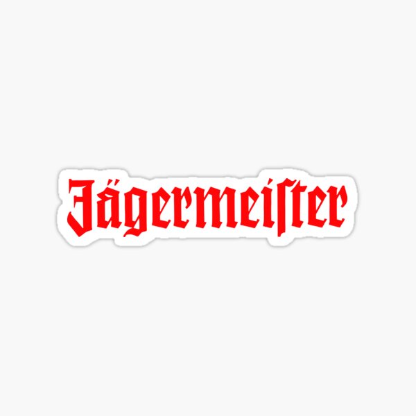 Großer 14 cm Jägermeister Logo USA Vinyl Aufkleber schwarz/orange rund Sticker 
