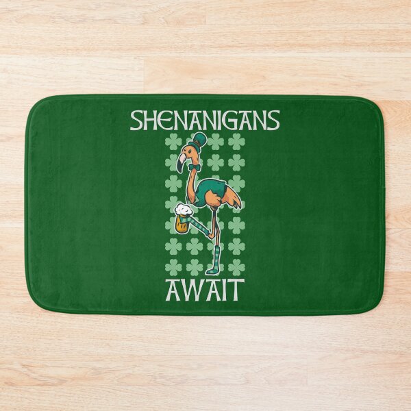 Item preview, Shenanigans Await a St Patricks Day flamingo designed and sold by Frosty1489.