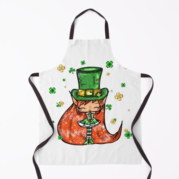 Item preview, St Patrick Day Chibi Elf Leprechaun Green Redhead Clover Luck designed and sold by Jolly-Yosei.