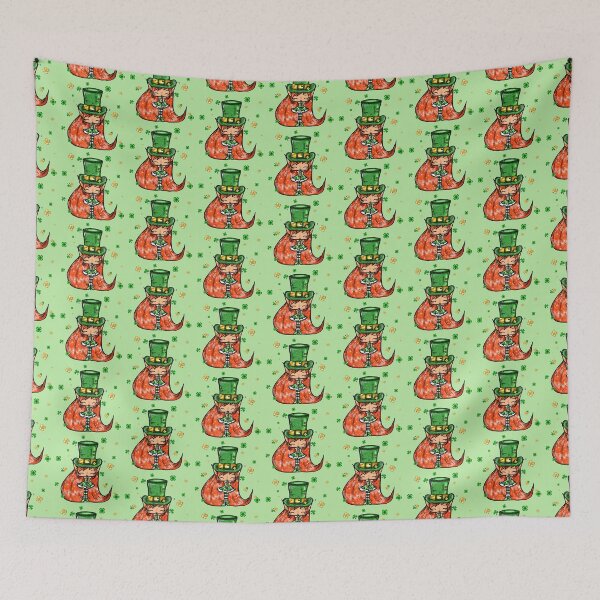 Item preview, St Patrick Day Chibi Elf Leprechaun Green Redhead Clover Luck designed and sold by Jolly-Yosei.