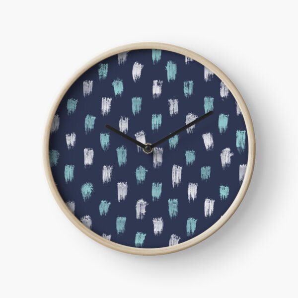 Blue Scandi dots Clock