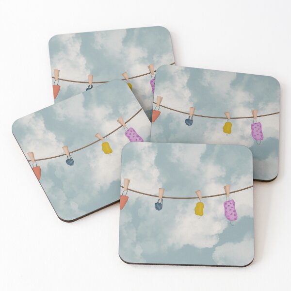 Item preview, masks hanging from a clothes line designed and sold by claire k.