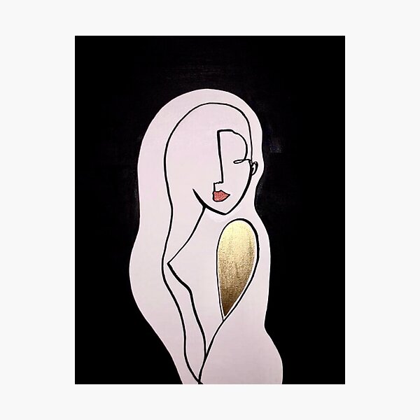 Gold shoulder femme Photographic Print