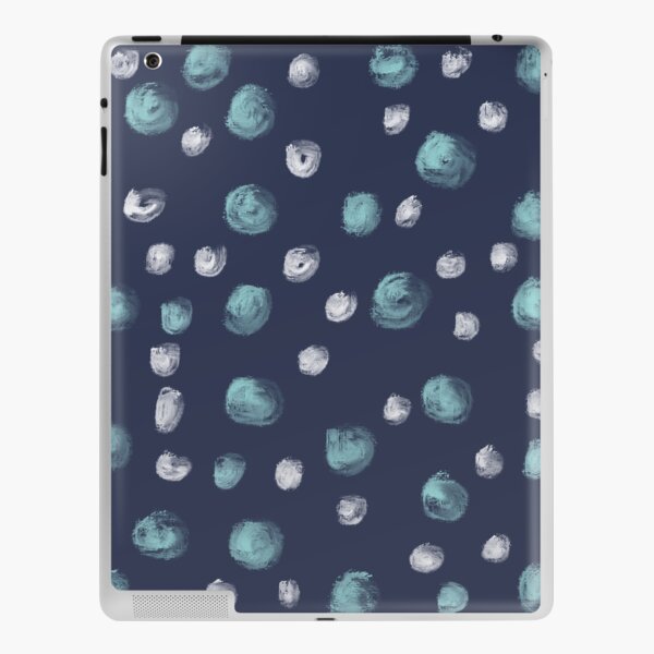 Blue Scandi Paint dots iPad Skin