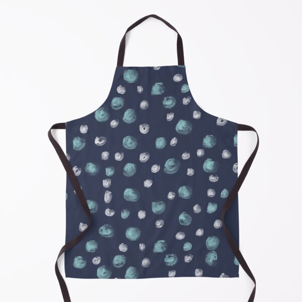 Blue Scandi Paint dots Apron