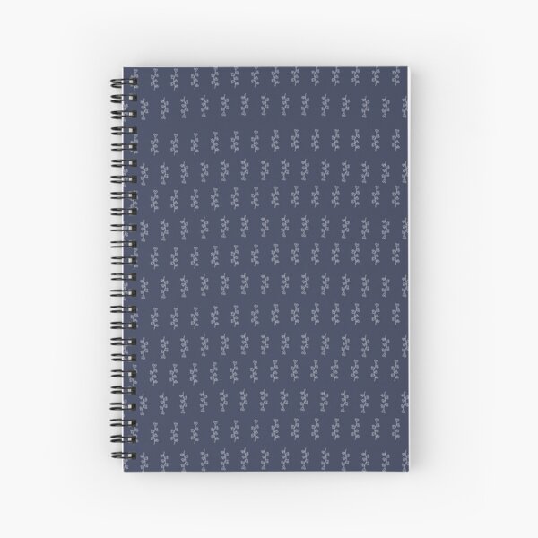 Blue Scandinavian hand drawn vine pattern Spiral Notebook