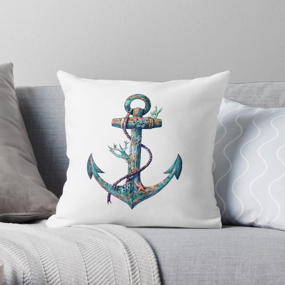 Lost at Sea Throw Pillow
