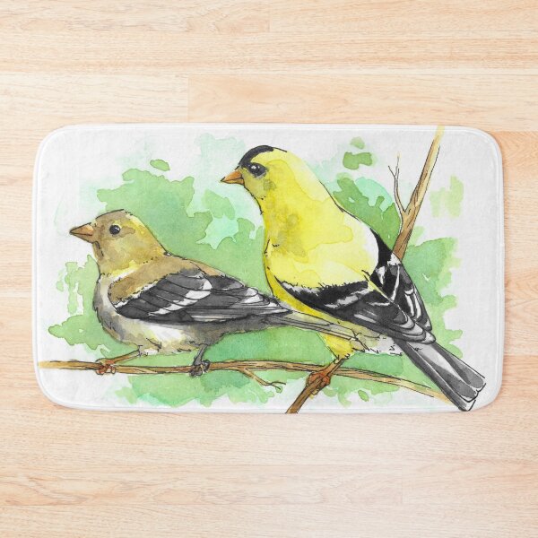 Item preview, Watercolor Gold Finch Birds designed and sold by BlackGoatPrints.