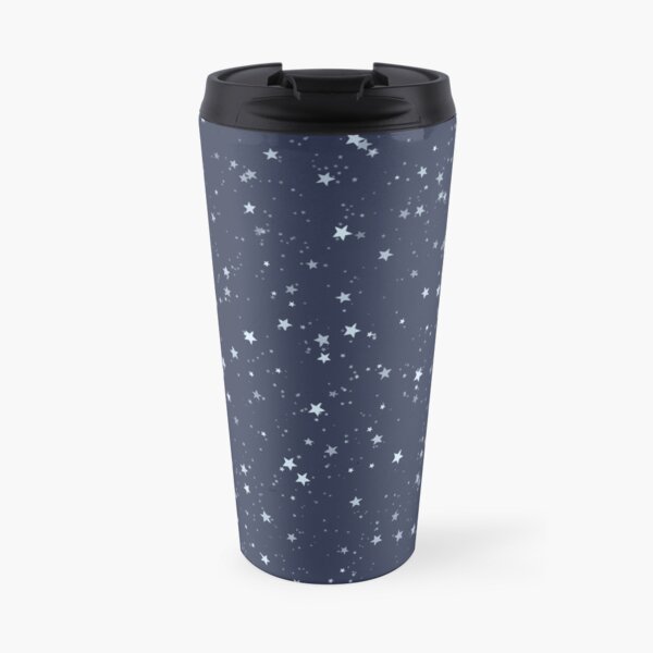 Blue Scandinavian stars pattern Travel Coffee Mug