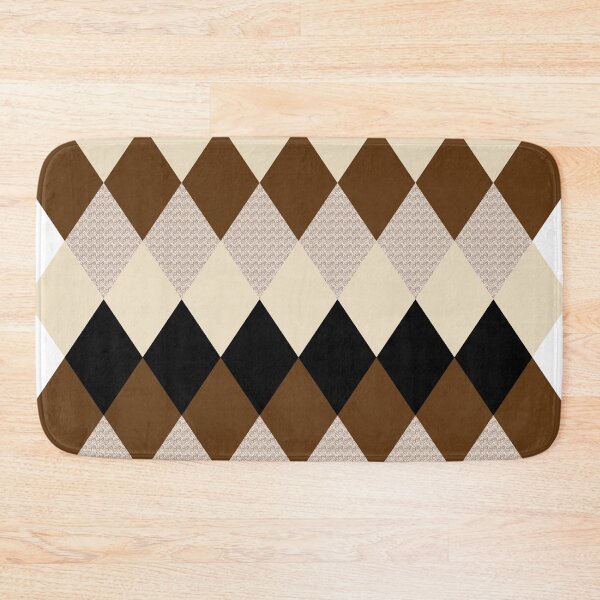 Item preview, Brown and beige chevron argyle diamond pattern designed and sold by BLMcreations.