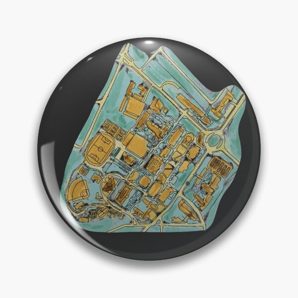 Item preview, lazy map of american university campus: yellow and teal designed and sold by claire k.