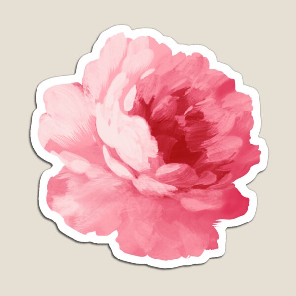 Flower pink peony Magnet