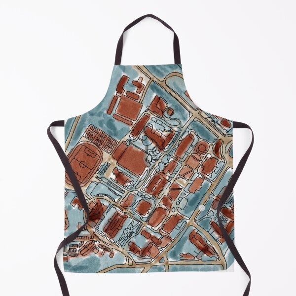 Item preview, lazy map of american university campus: blue and orange designed and sold by claire k.