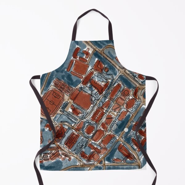 Item preview, lazy map of american university campus: navy blue and red designed and sold by claire k.