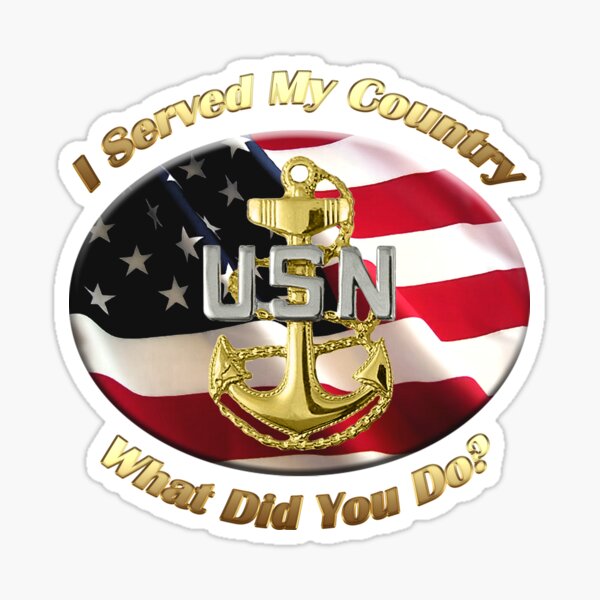 Navy Chief Petty Officer I Served My Country Sticker