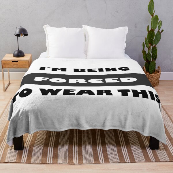 Item preview, I am being forced to wear this funny minimalist block black and white quote saying designed and sold by Deegital18.