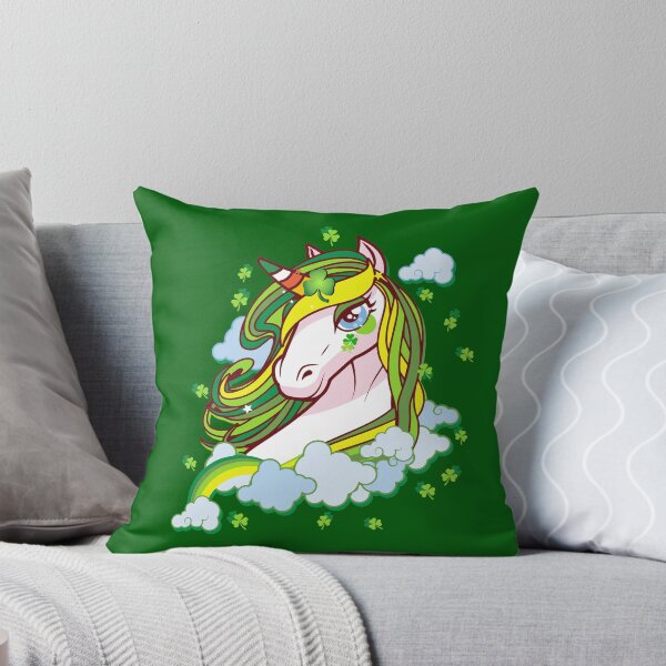Item preview, St Patricks Day Girls Rainbow hair Unicorn Leprechaun Lepricorn designed and sold by pannolinno.
