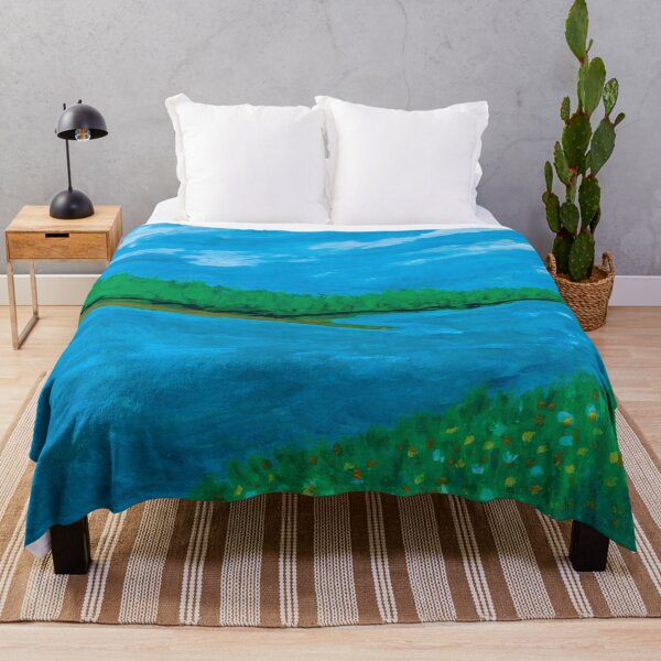Item preview, pintura de paisaje de río designed and sold by pineappledizajn.