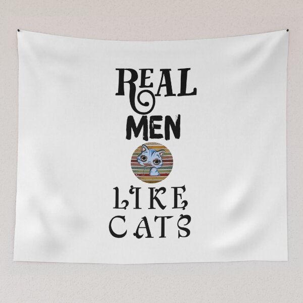 Item preview, Real Men like Cats designed and sold by The Nova Prints .