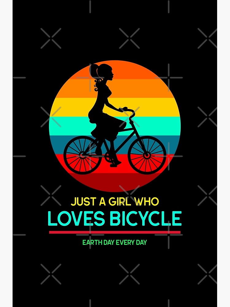 Girl Bicyle Poster Just A Girl Who Loves Bicycle City Bike Poster