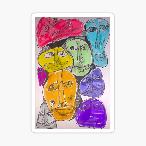 Item preview, wonky faces  designed and sold by kessazacks.