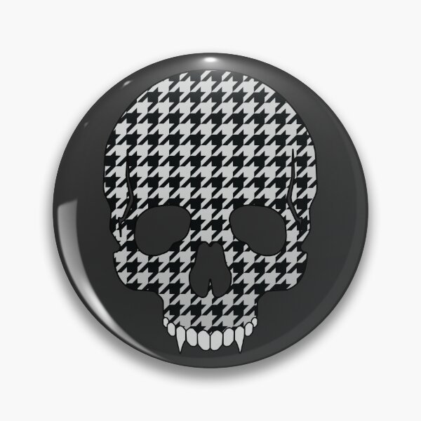 Item preview, Patterned Vampire Skull - Hounds Tooth designed and sold by DapperZombee.