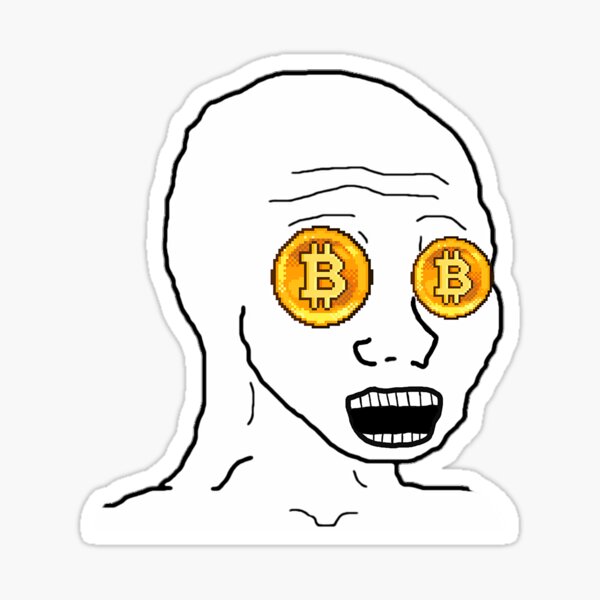 Wojak VS Chad Face Bitcoin - Bitcoin - Sticker