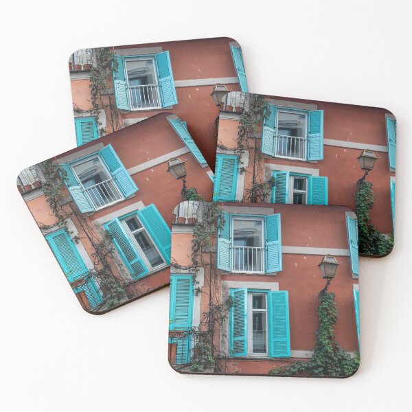 Item preview, made in Italy stickers Rome red house blue windows  designed and sold by Long Exposure.