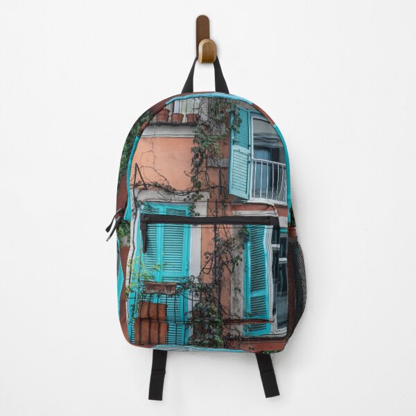 Item preview, made in Italy stickers Rome red house blue windows  designed and sold by Long Exposure.