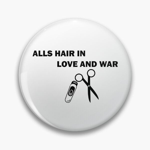 Item preview,  All's Hair in Love Funny Hairdressing / Barbering Puns (Black font ) designed and sold by RomeoSketches.