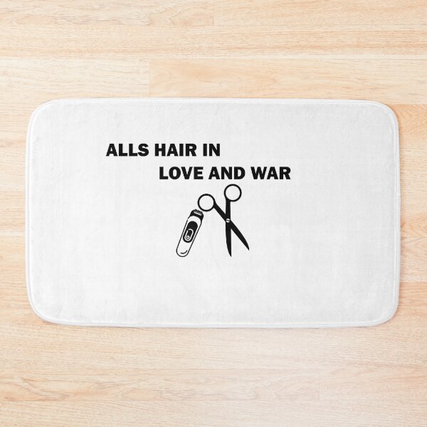Item preview,  All's Hair in Love Funny Hairdressing / Barbering Puns (Black font ) designed and sold by RomeoSketches.