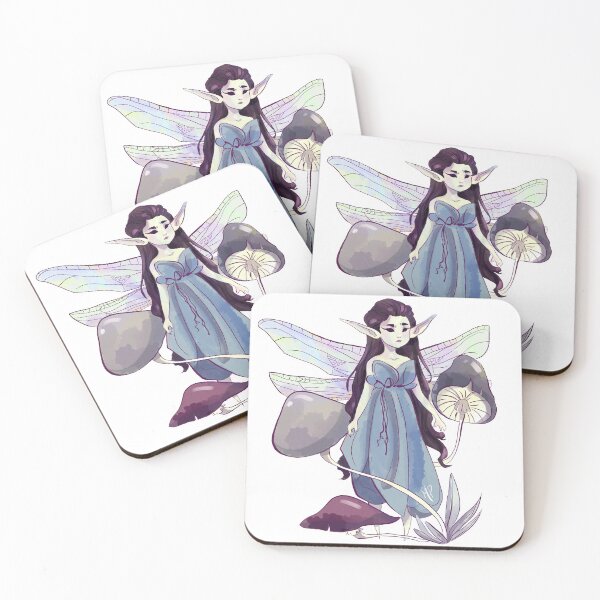 Item preview, Fairy with Mushrooms designed and sold by Maggpie-Art.