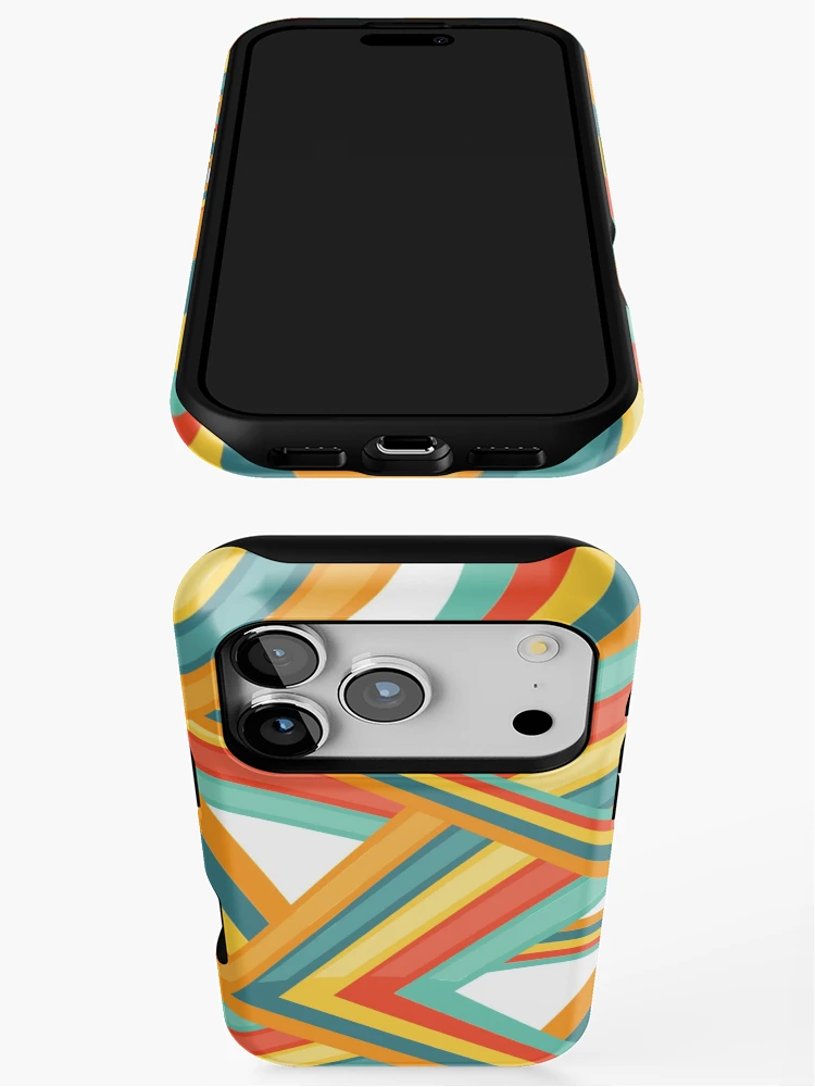 Thumbnail 3 of 4, iPhone Case, Bright Geometric Pattern designed and sold by DigitalNobleman.
