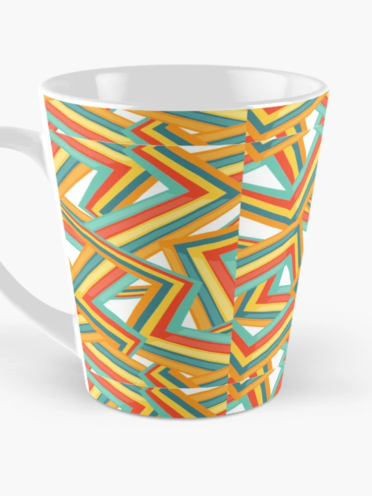 Thumbnail 3 of 4, Coffee Mug, Bright Geometric Pattern designed and sold by DigitalNobleman.