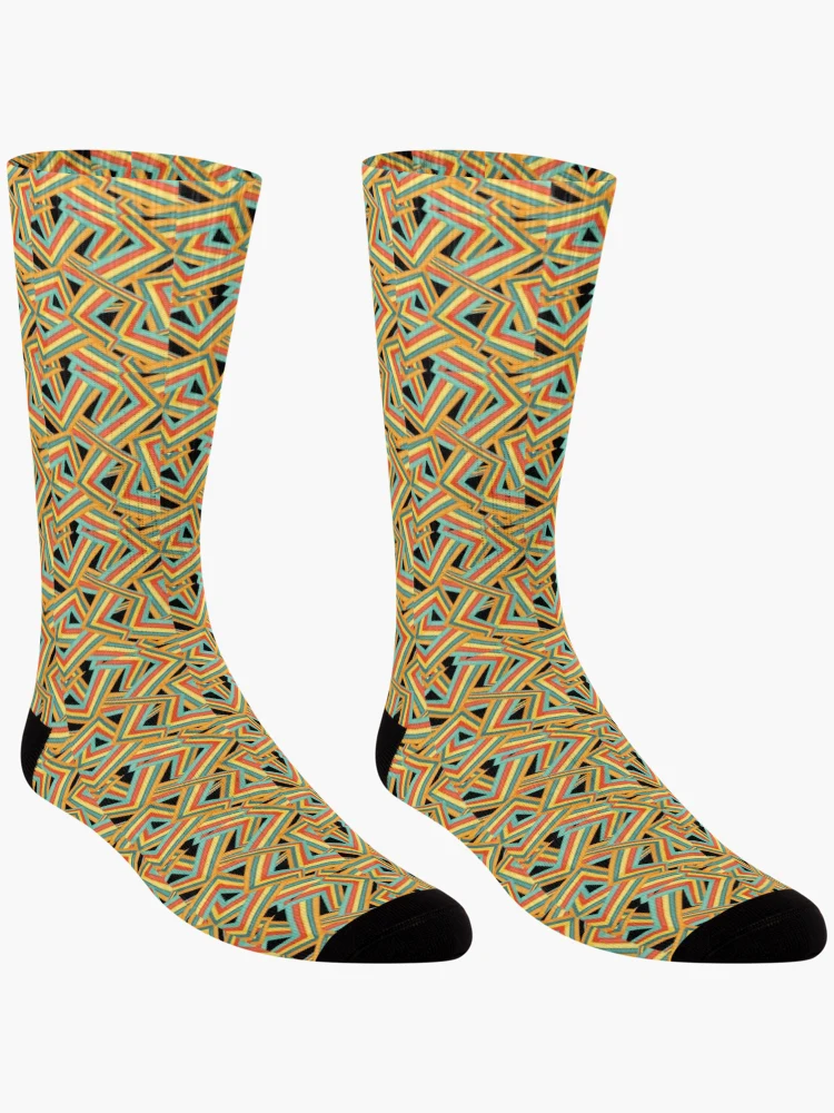 Thumbnail 3 of 5, Socks, Bright Geometric Pattern designed and sold by DigitalNobleman.