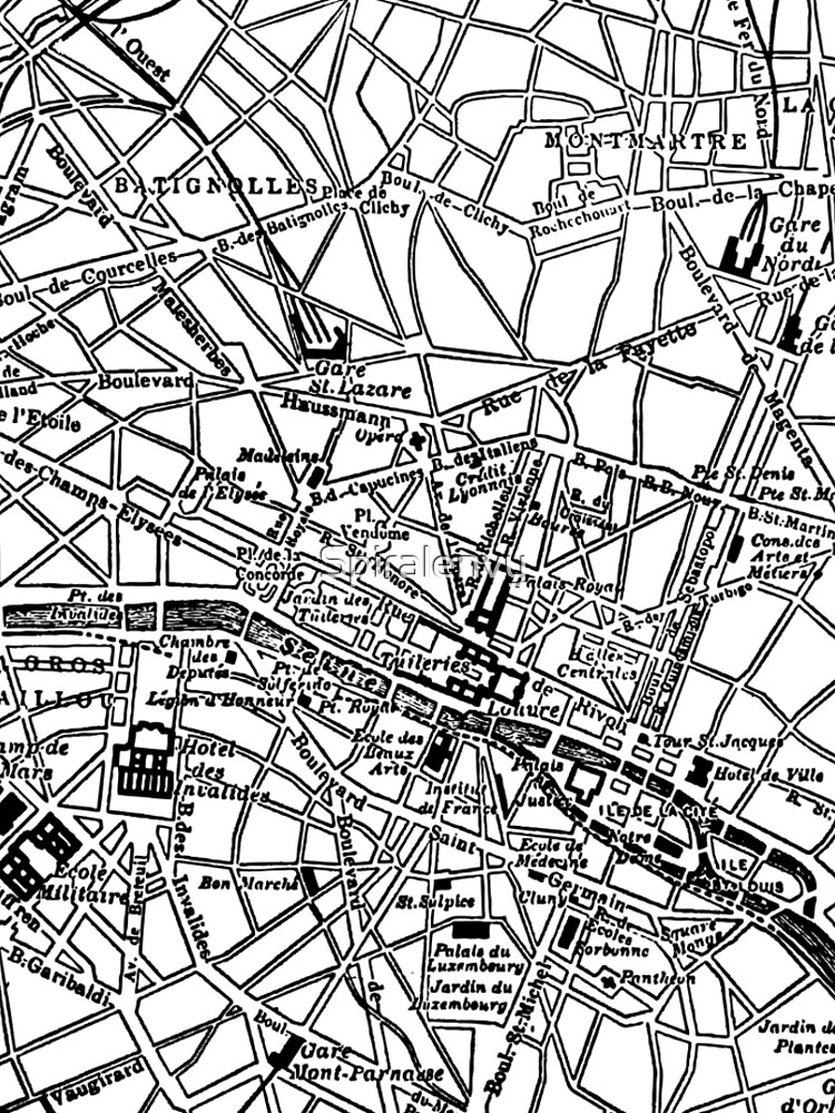 Vintage Paris Map by Spiralenvy